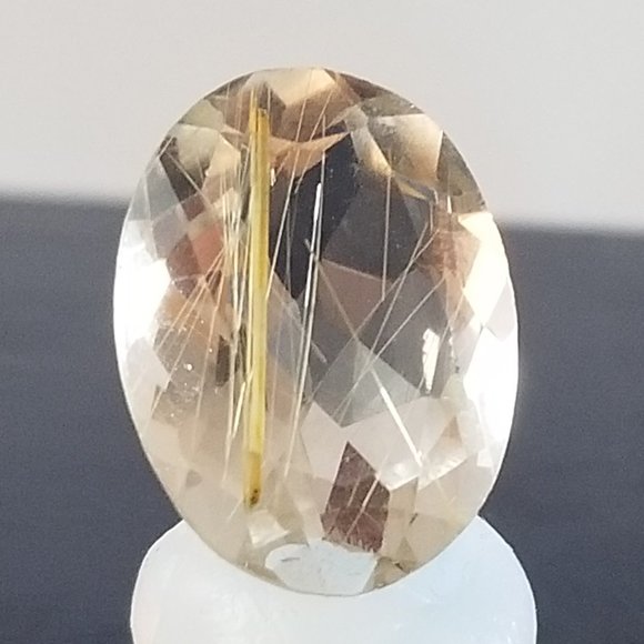 Faceted Rutilated Quartz Gemstones - Picture 4 of 5